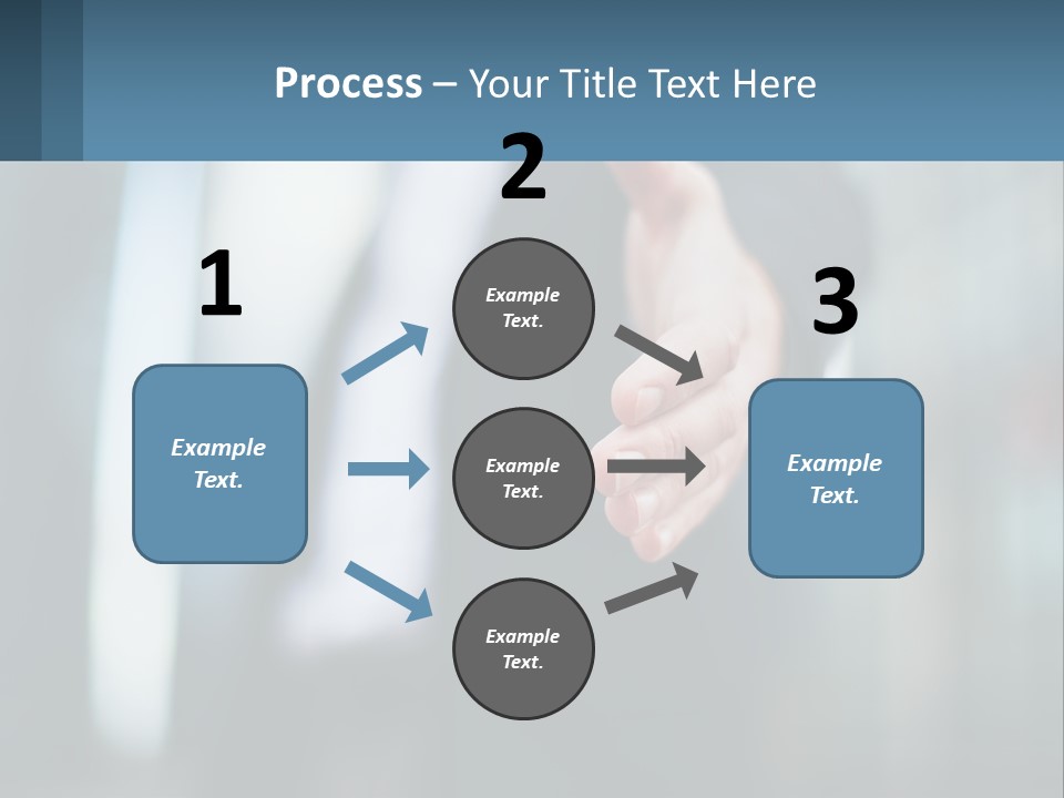 A Person In A Business Suit Holding Out Their Hand PowerPoint Template