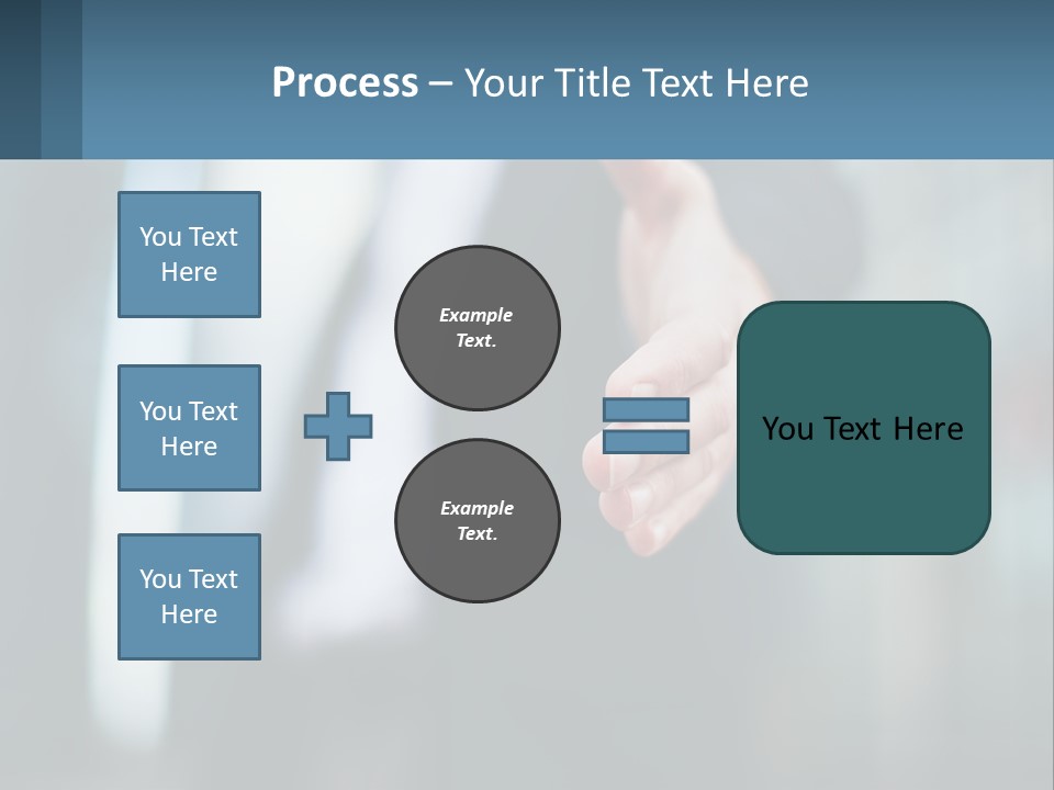 A Person In A Business Suit Holding Out Their Hand PowerPoint Template