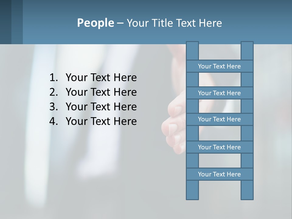 A Person In A Business Suit Holding Out Their Hand PowerPoint Template