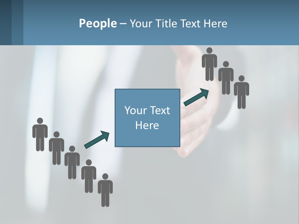 A Person In A Business Suit Holding Out Their Hand PowerPoint Template