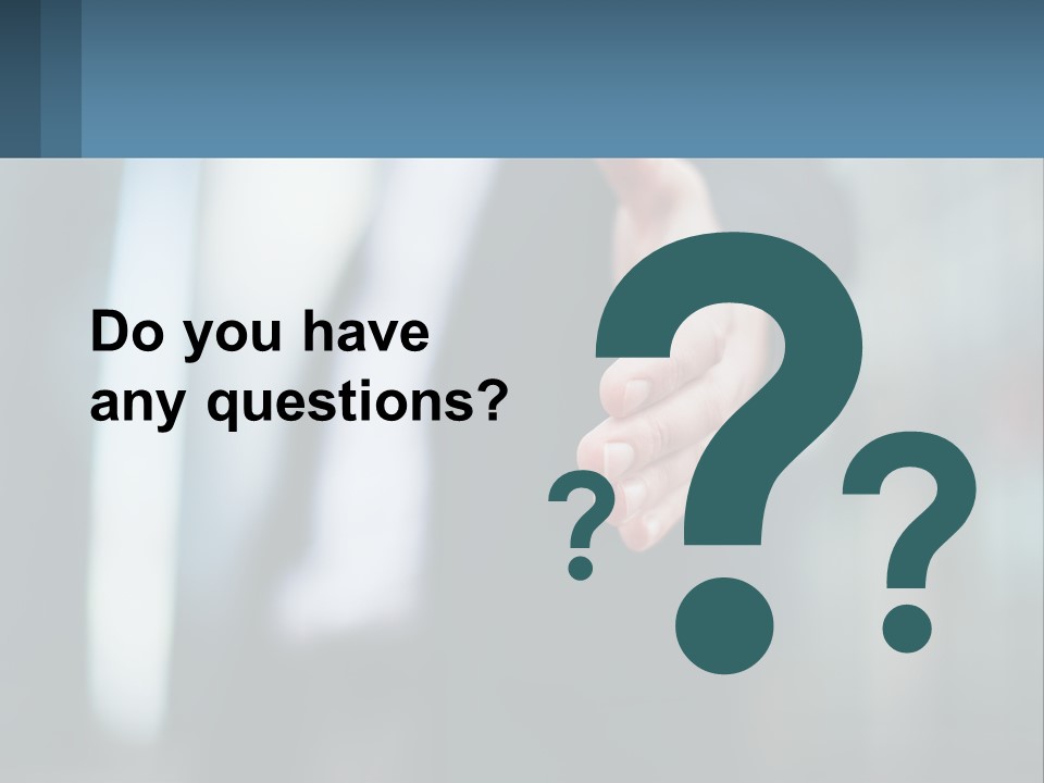 A Person In A Business Suit Holding Out Their Hand PowerPoint Template