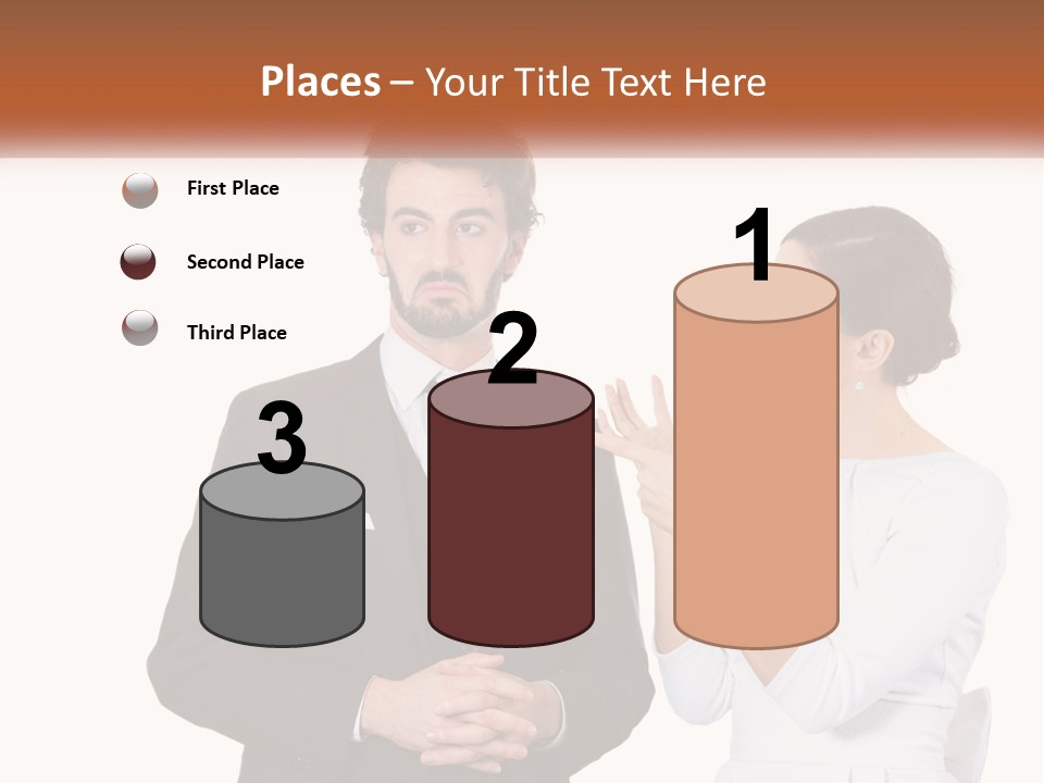 A Man And Woman Standing Next To Each Other PowerPoint Template