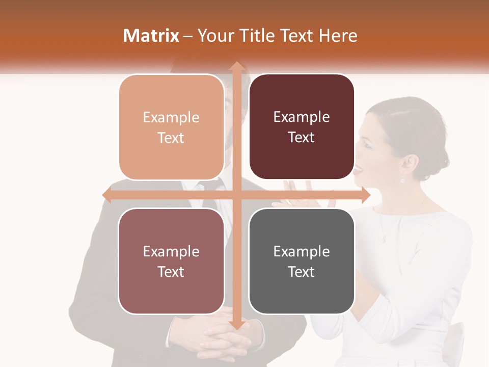 A Man And Woman Standing Next To Each Other PowerPoint Template