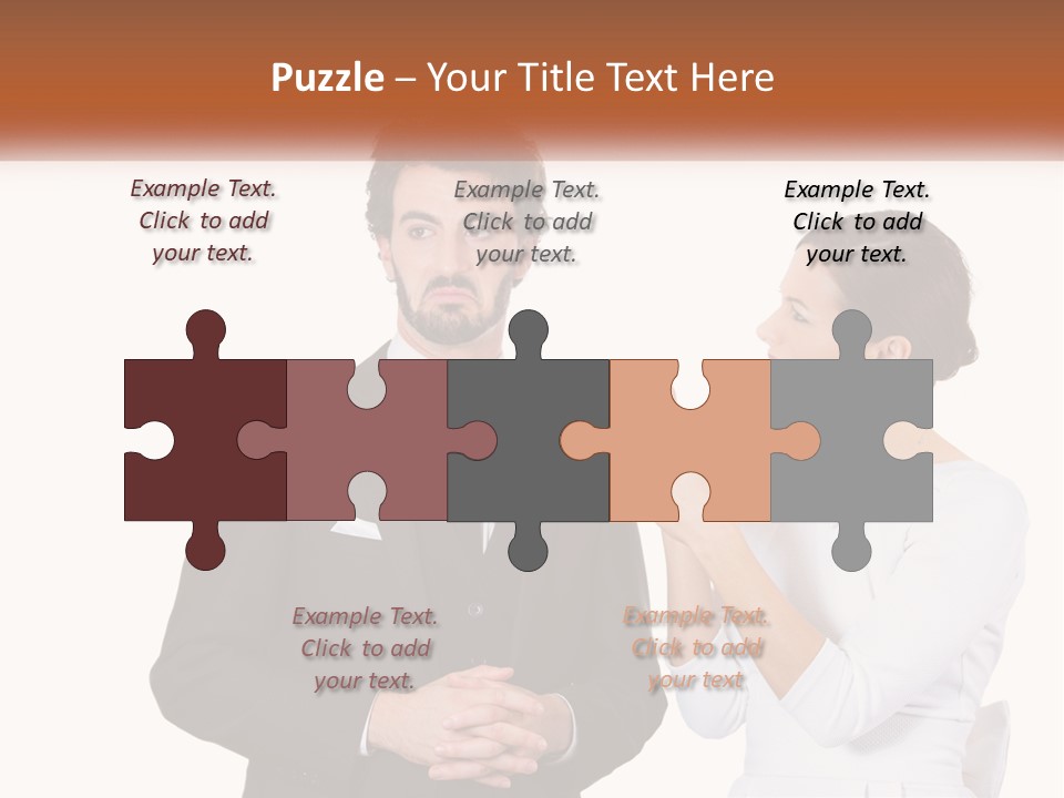 A Man And Woman Standing Next To Each Other PowerPoint Template