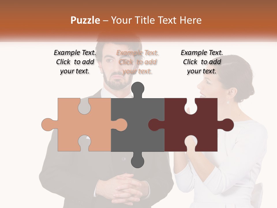 A Man And Woman Standing Next To Each Other PowerPoint Template