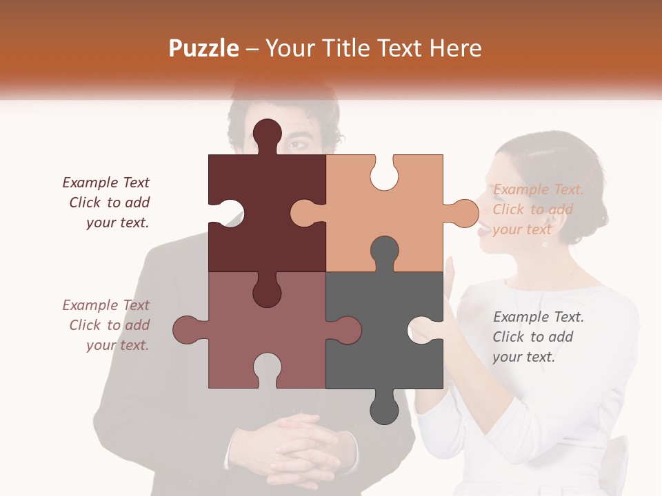 A Man And Woman Standing Next To Each Other PowerPoint Template