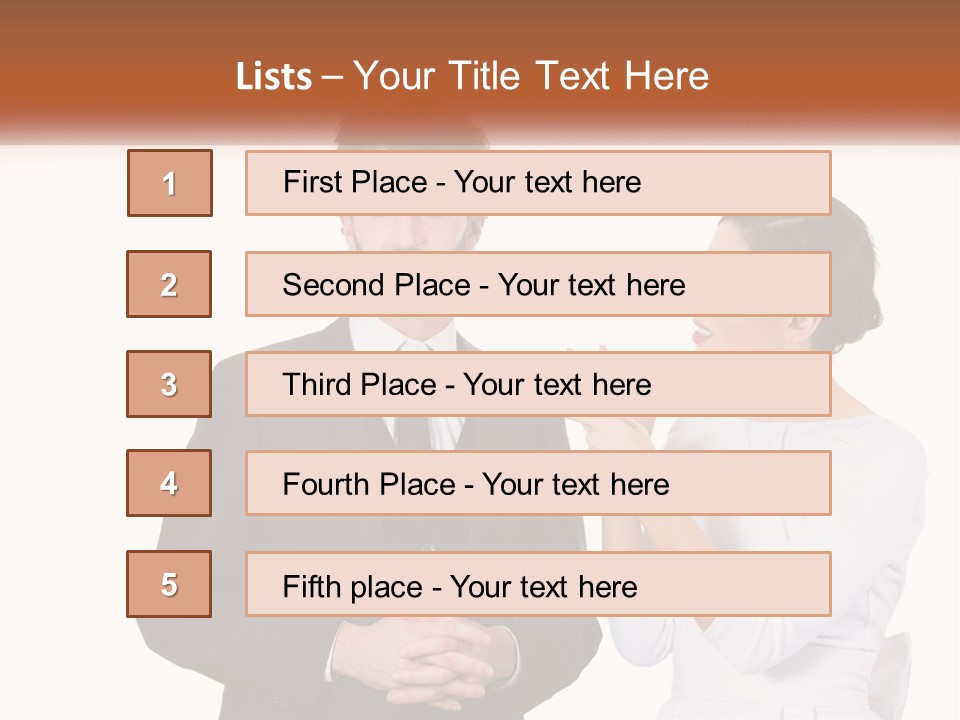 A Man And Woman Standing Next To Each Other PowerPoint Template