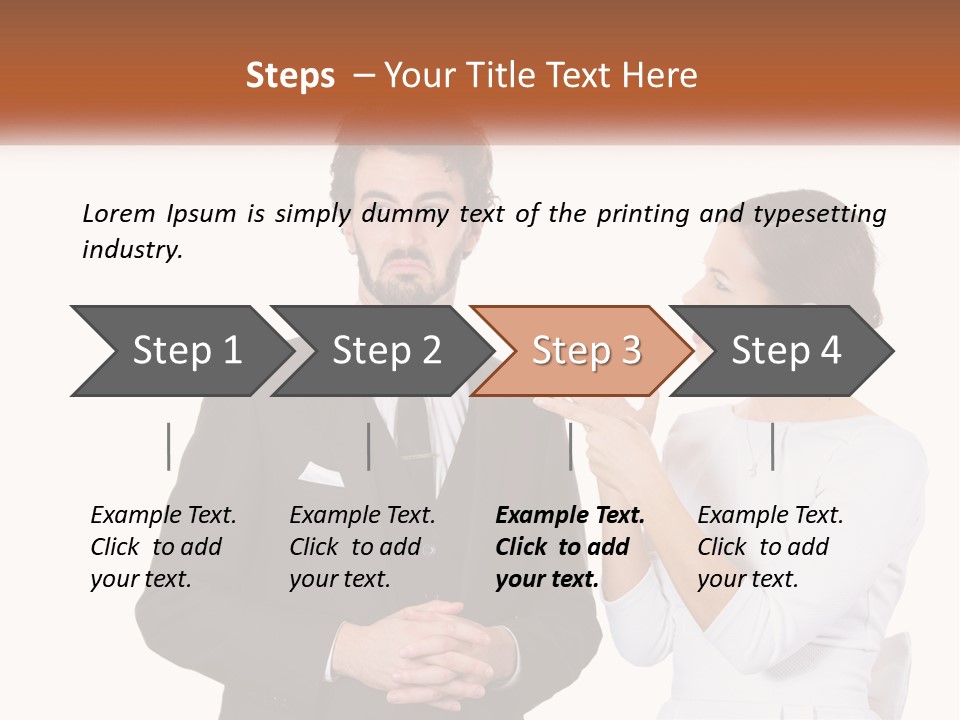 A Man And Woman Standing Next To Each Other PowerPoint Template