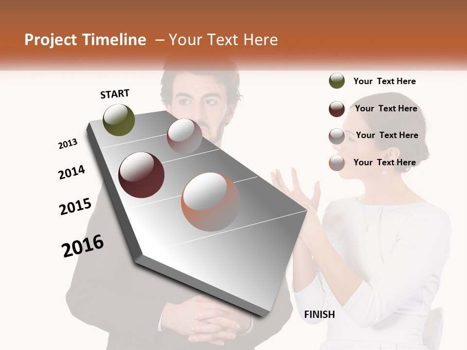 A Man And Woman Standing Next To Each Other PowerPoint Template