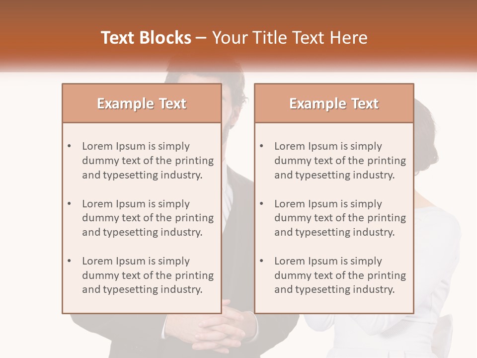 A Man And Woman Standing Next To Each Other PowerPoint Template