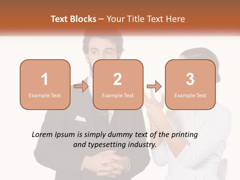 A Man And Woman Standing Next To Each Other PowerPoint Template