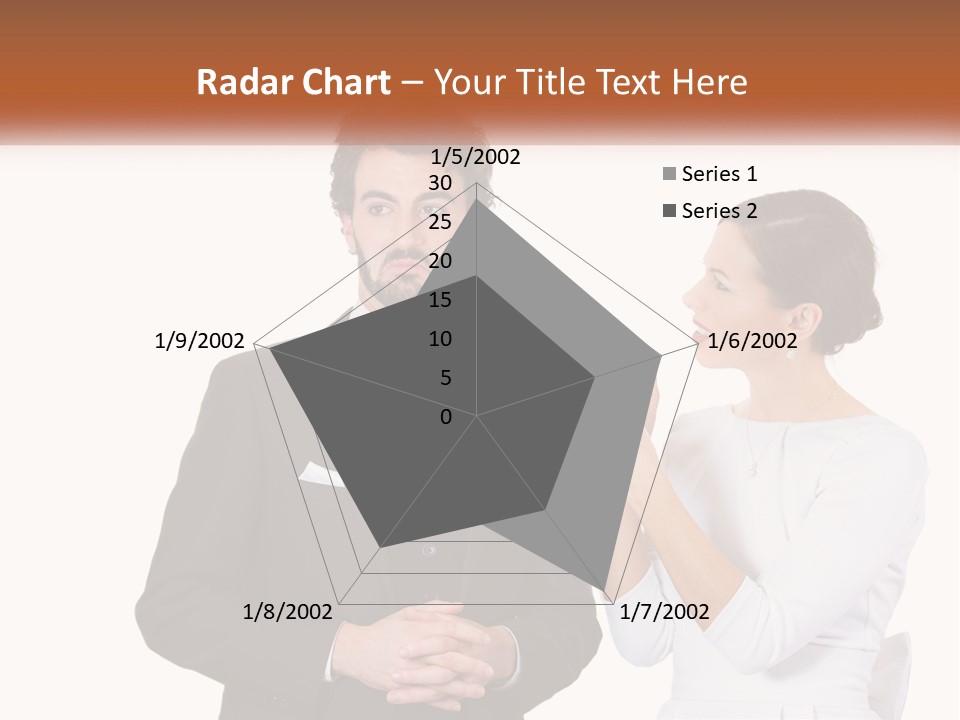 A Man And Woman Standing Next To Each Other PowerPoint Template