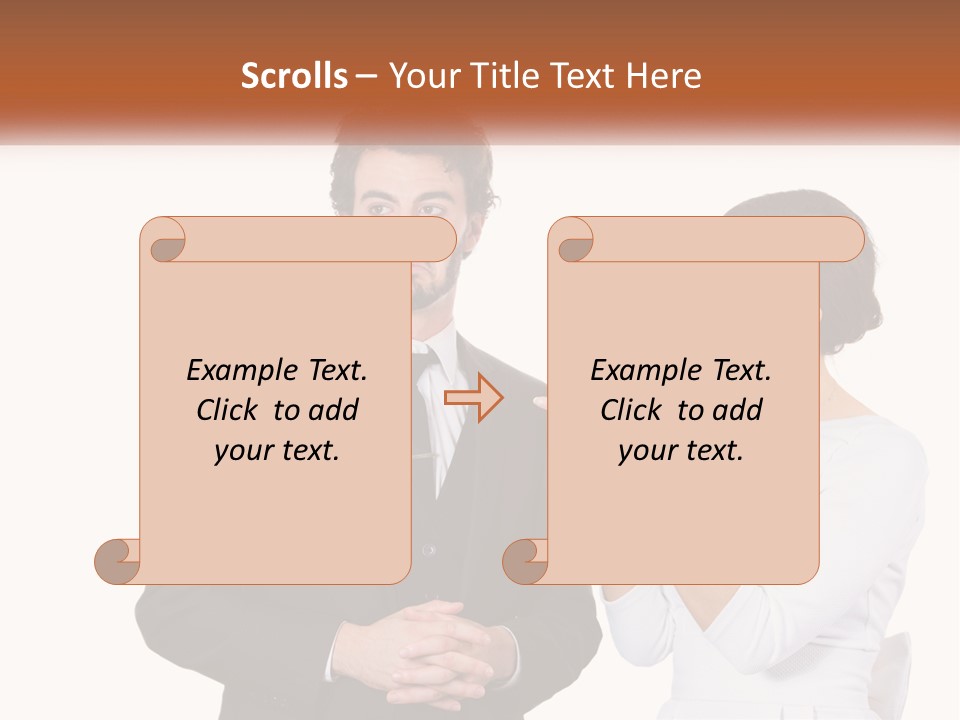 A Man And Woman Standing Next To Each Other PowerPoint Template