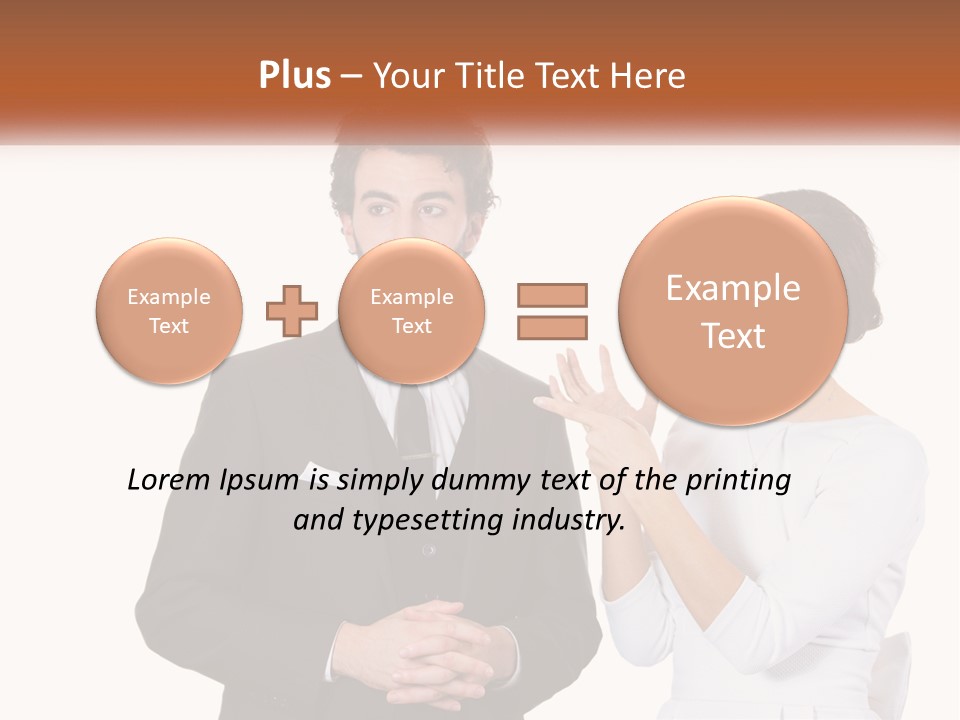 A Man And Woman Standing Next To Each Other PowerPoint Template