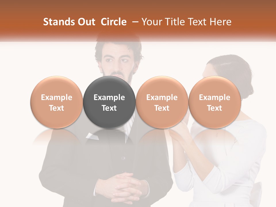 A Man And Woman Standing Next To Each Other PowerPoint Template