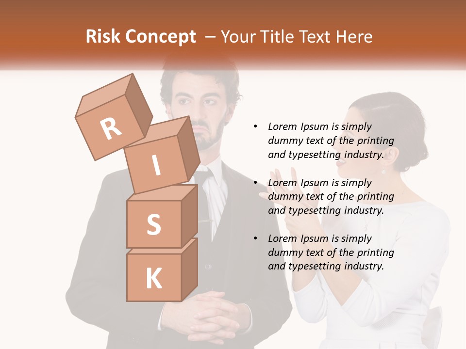 A Man And Woman Standing Next To Each Other PowerPoint Template