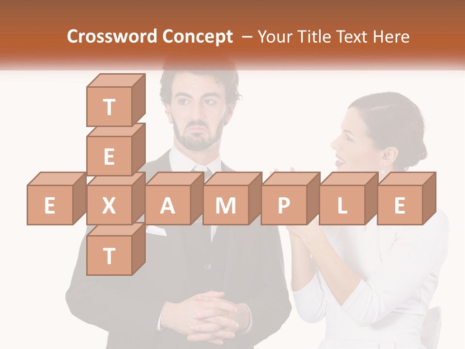 A Man And Woman Standing Next To Each Other PowerPoint Template