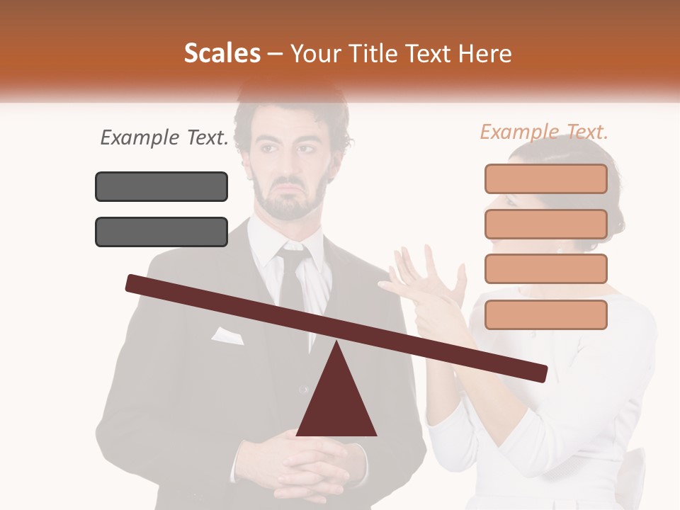 A Man And Woman Standing Next To Each Other PowerPoint Template