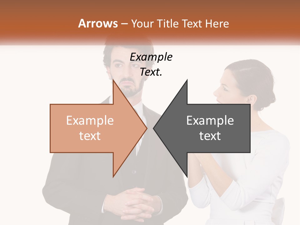 A Man And Woman Standing Next To Each Other PowerPoint Template