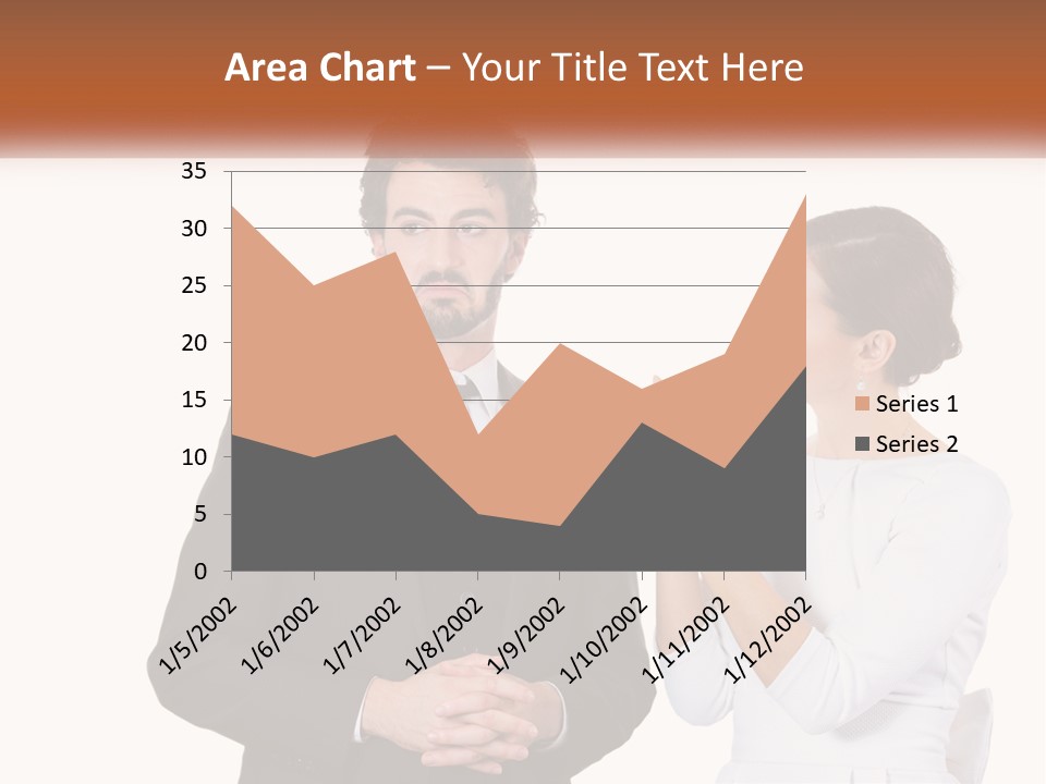 A Man And Woman Standing Next To Each Other PowerPoint Template
