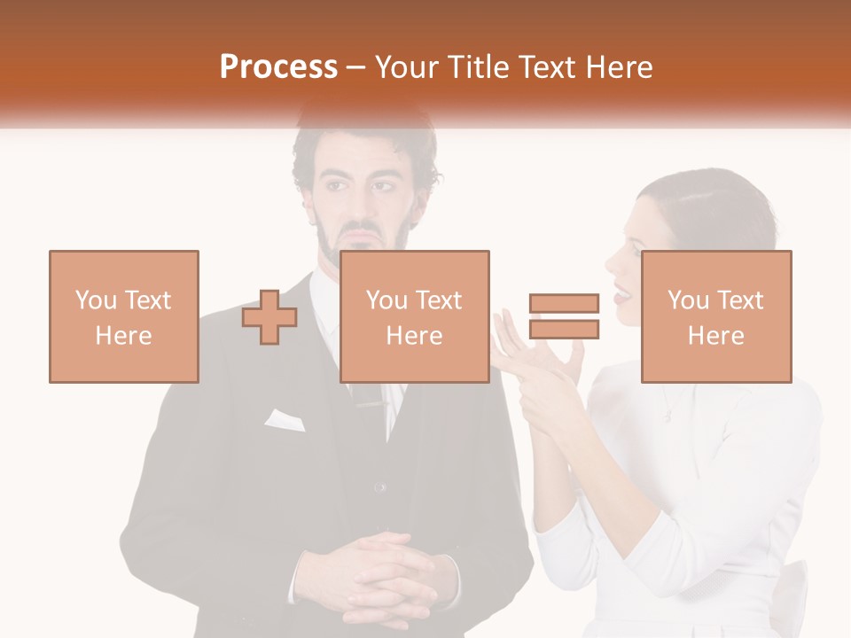 A Man And Woman Standing Next To Each Other PowerPoint Template