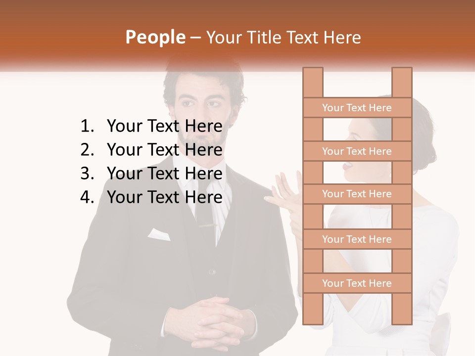 A Man And Woman Standing Next To Each Other PowerPoint Template