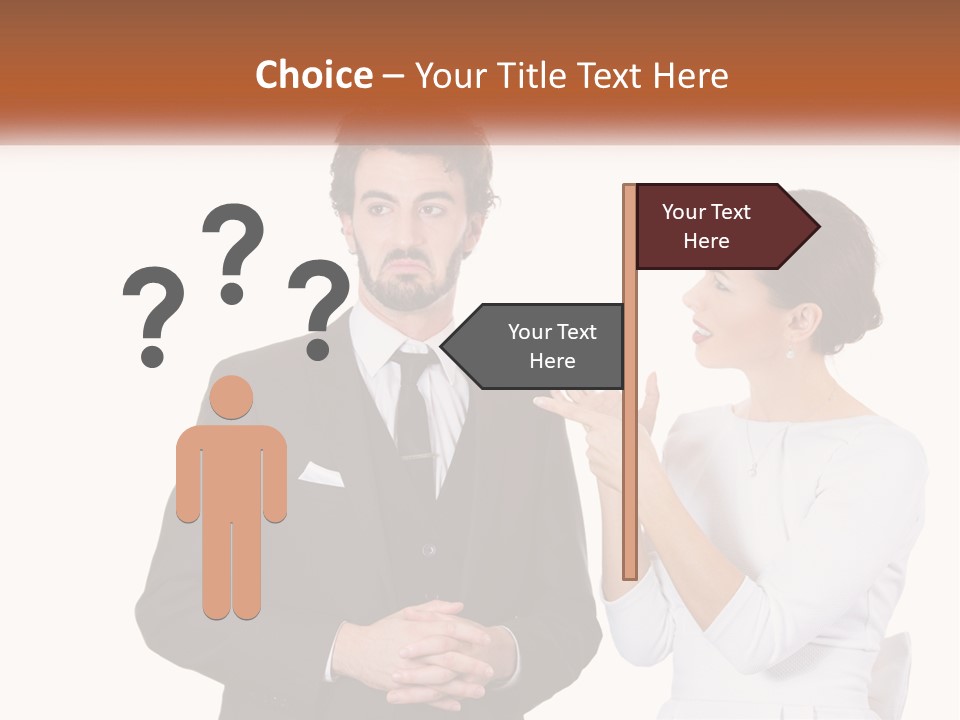 A Man And Woman Standing Next To Each Other PowerPoint Template