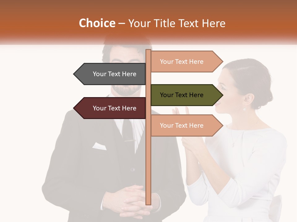 A Man And Woman Standing Next To Each Other PowerPoint Template
