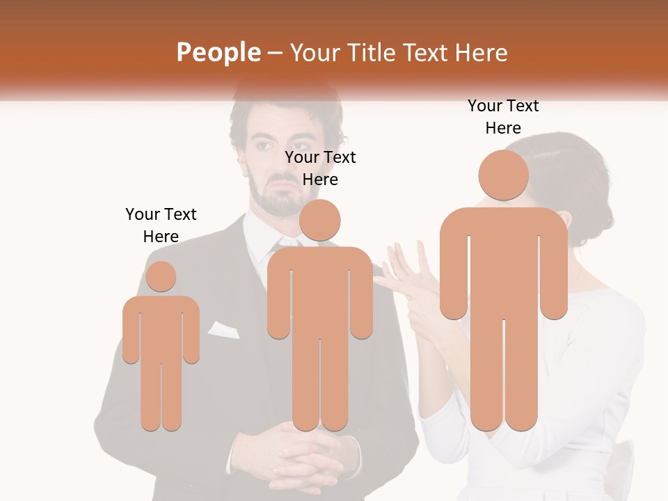 A Man And Woman Standing Next To Each Other PowerPoint Template