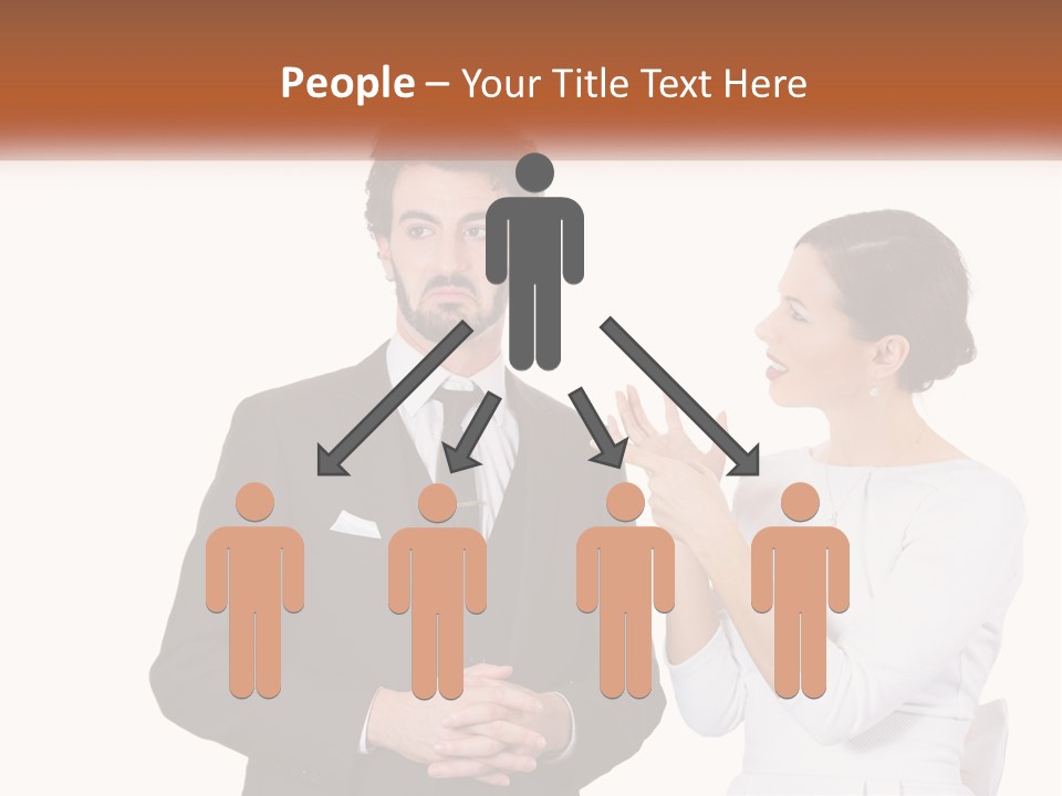 A Man And Woman Standing Next To Each Other PowerPoint Template