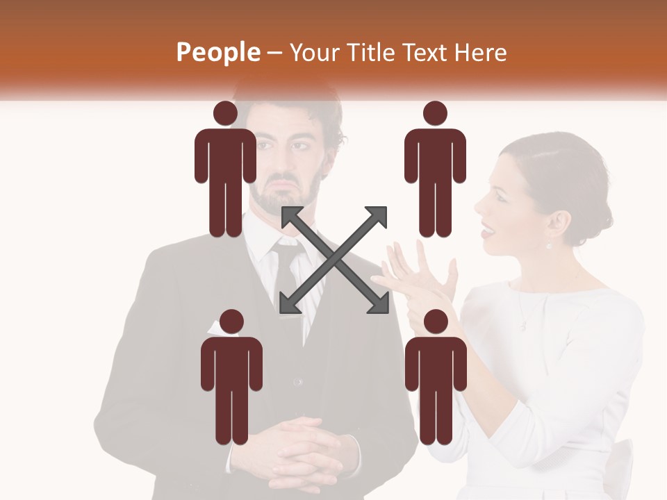 A Man And Woman Standing Next To Each Other PowerPoint Template