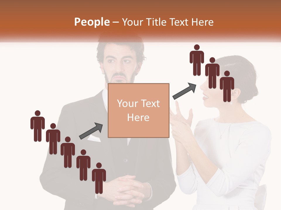 A Man And Woman Standing Next To Each Other PowerPoint Template