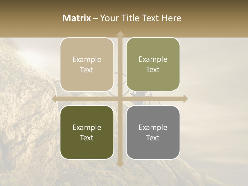 A Man Riding A Bike On Top Of A Mountain PowerPoint Template