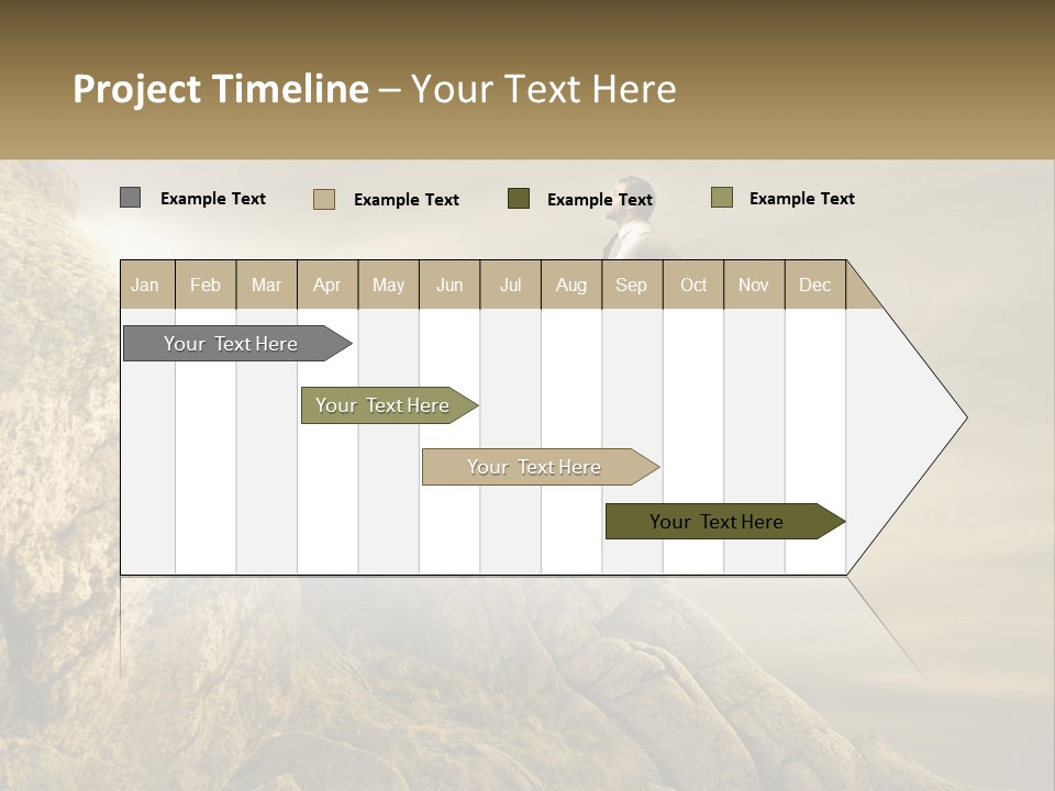 A Man Riding A Bike On Top Of A Mountain PowerPoint Template