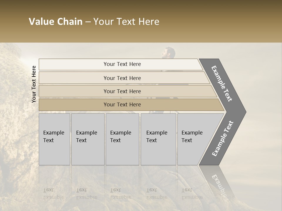 A Man Riding A Bike On Top Of A Mountain PowerPoint Template
