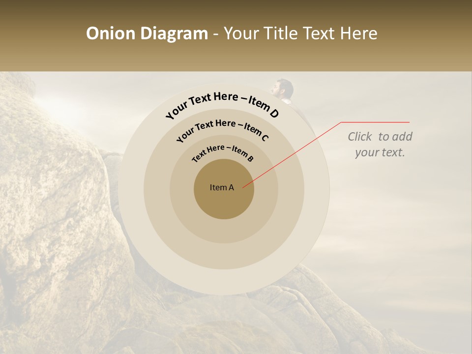 A Man Riding A Bike On Top Of A Mountain PowerPoint Template