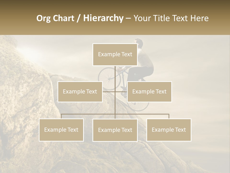 A Man Riding A Bike On Top Of A Mountain PowerPoint Template