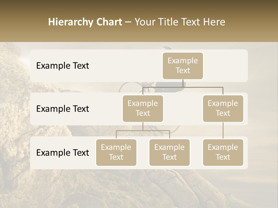 A Man Riding A Bike On Top Of A Mountain PowerPoint Template