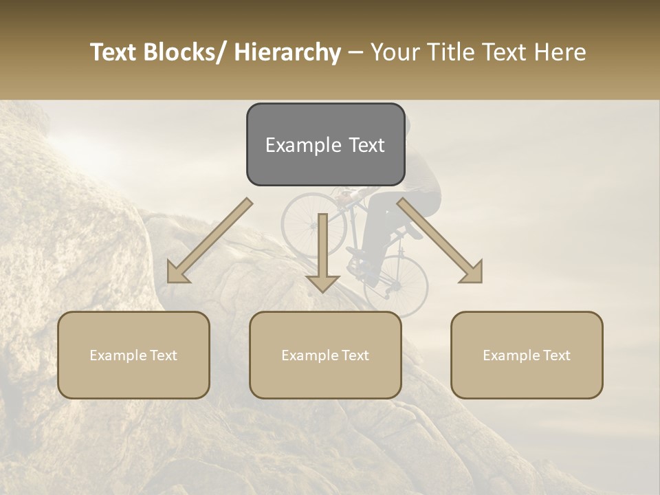 A Man Riding A Bike On Top Of A Mountain PowerPoint Template