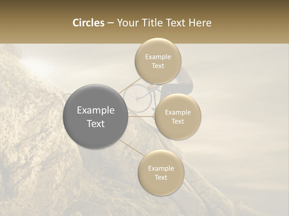 A Man Riding A Bike On Top Of A Mountain PowerPoint Template