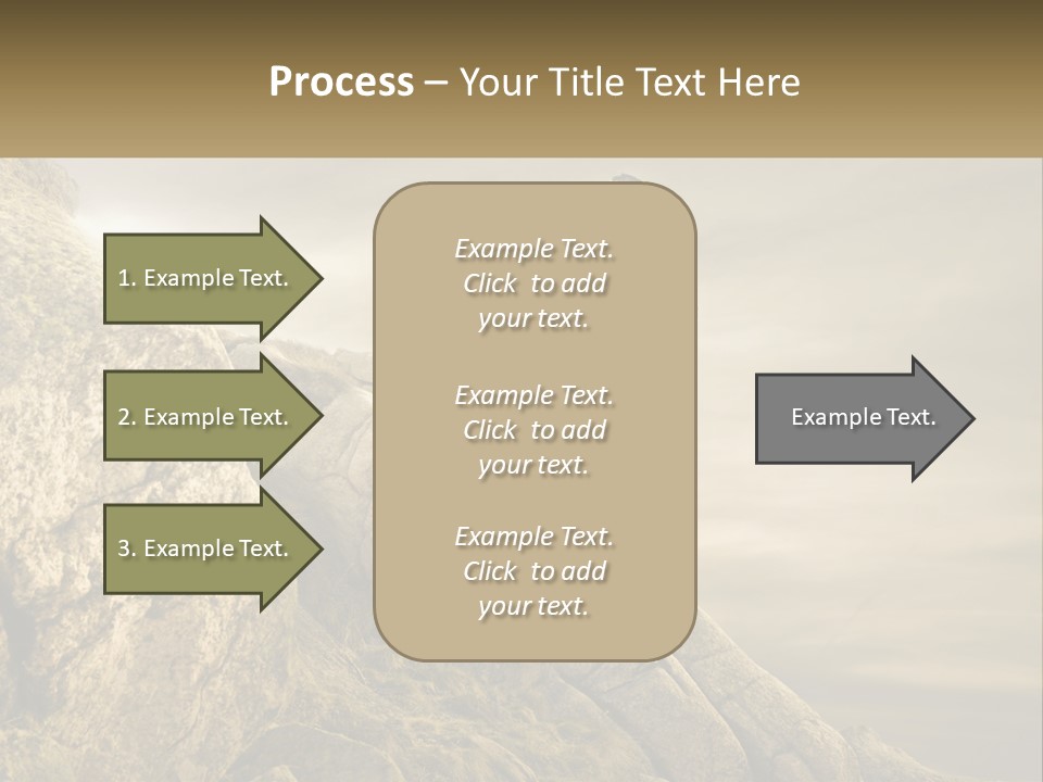 A Man Riding A Bike On Top Of A Mountain PowerPoint Template