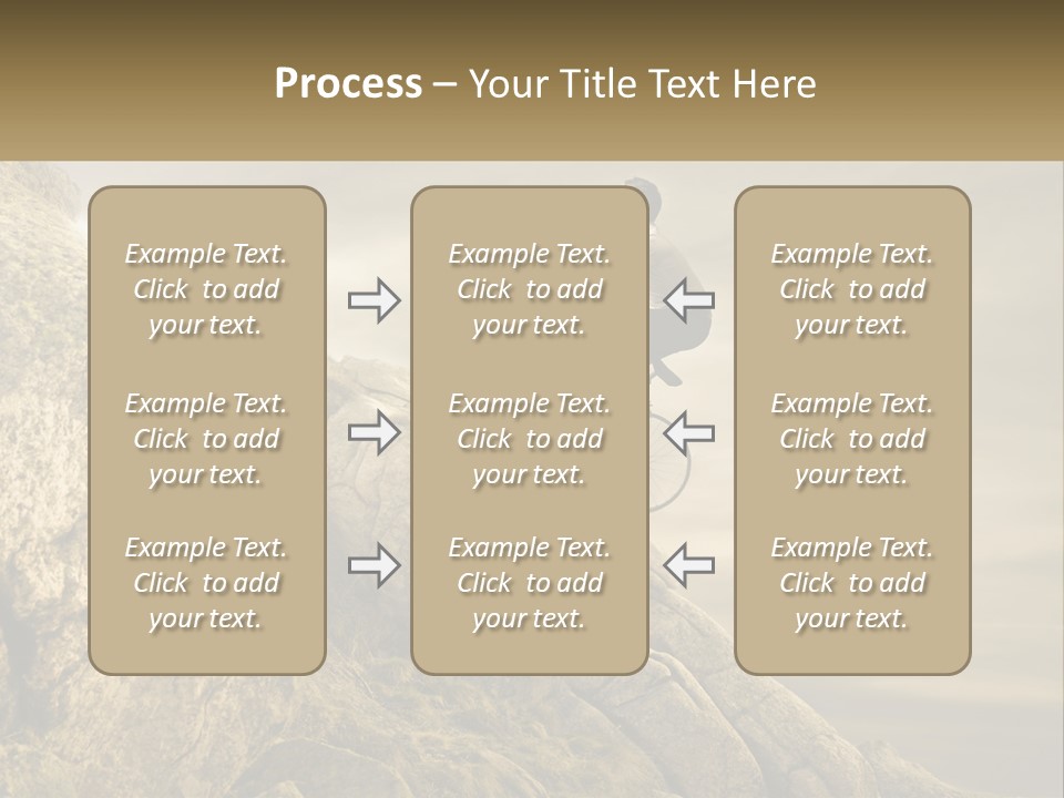 A Man Riding A Bike On Top Of A Mountain PowerPoint Template