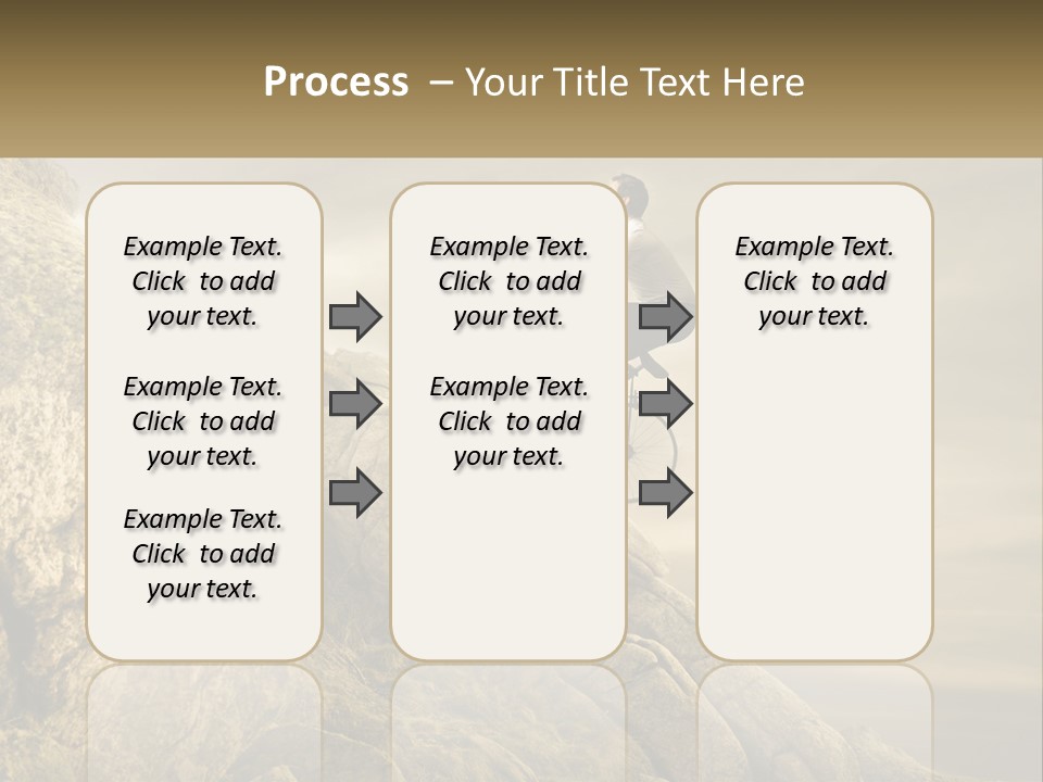 A Man Riding A Bike On Top Of A Mountain PowerPoint Template
