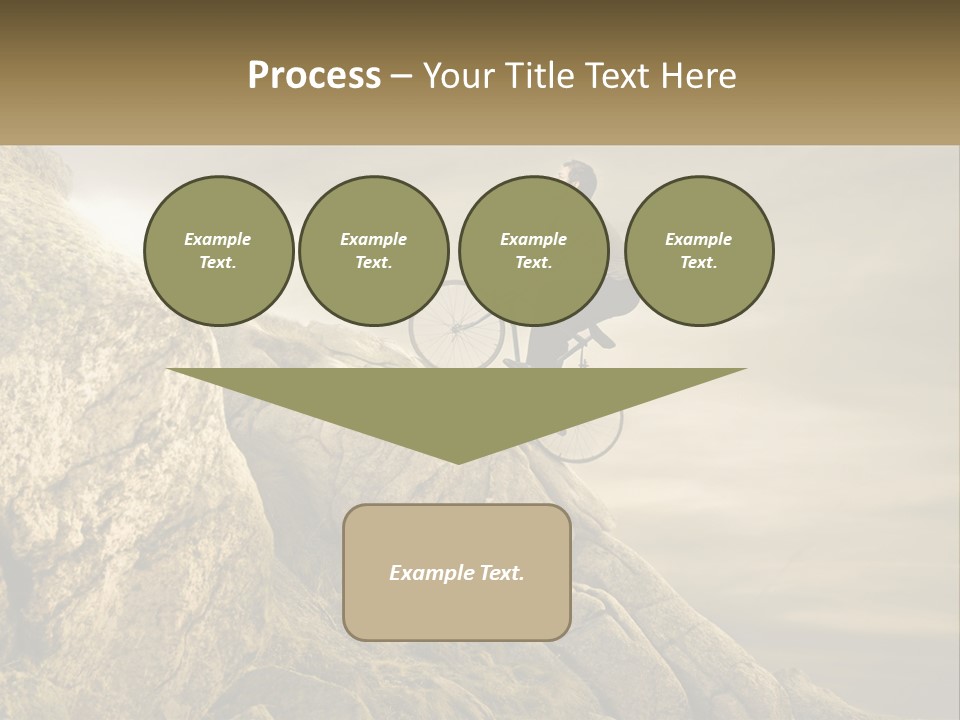A Man Riding A Bike On Top Of A Mountain PowerPoint Template