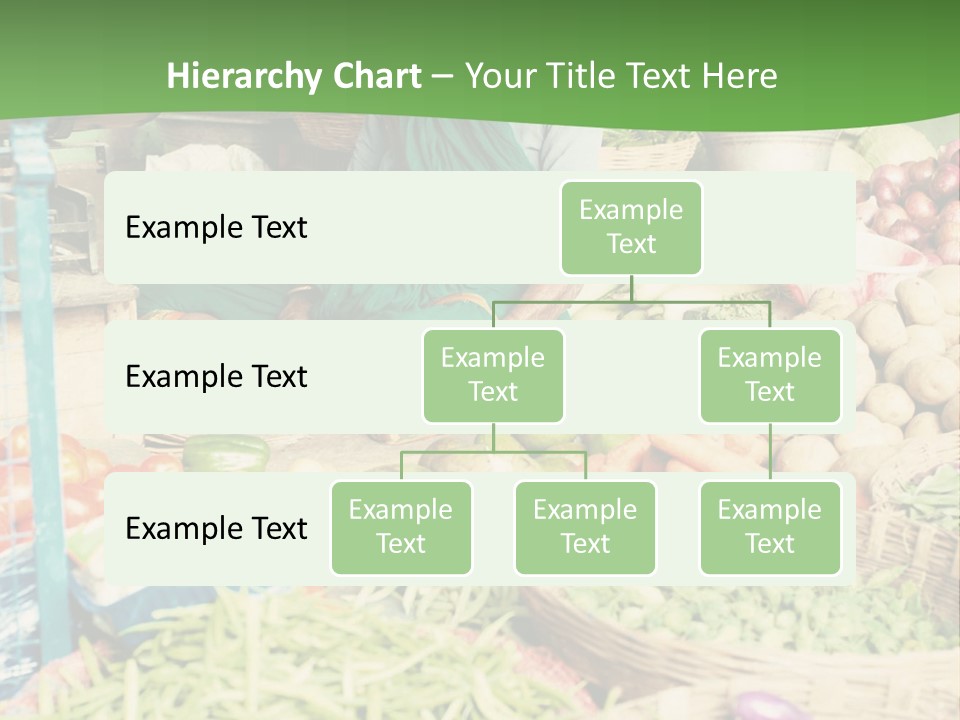 A Woman Sitting In Front Of A Display Of Vegetables PowerPoint Template