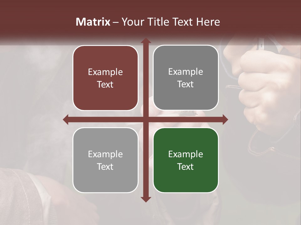 A Man Smoking A Cigarette While Another Man Looks On PowerPoint Template
