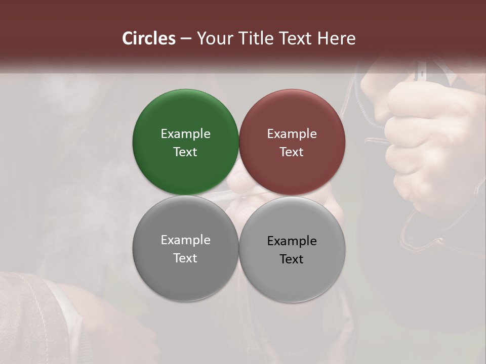 A Man Smoking A Cigarette While Another Man Looks On PowerPoint Template