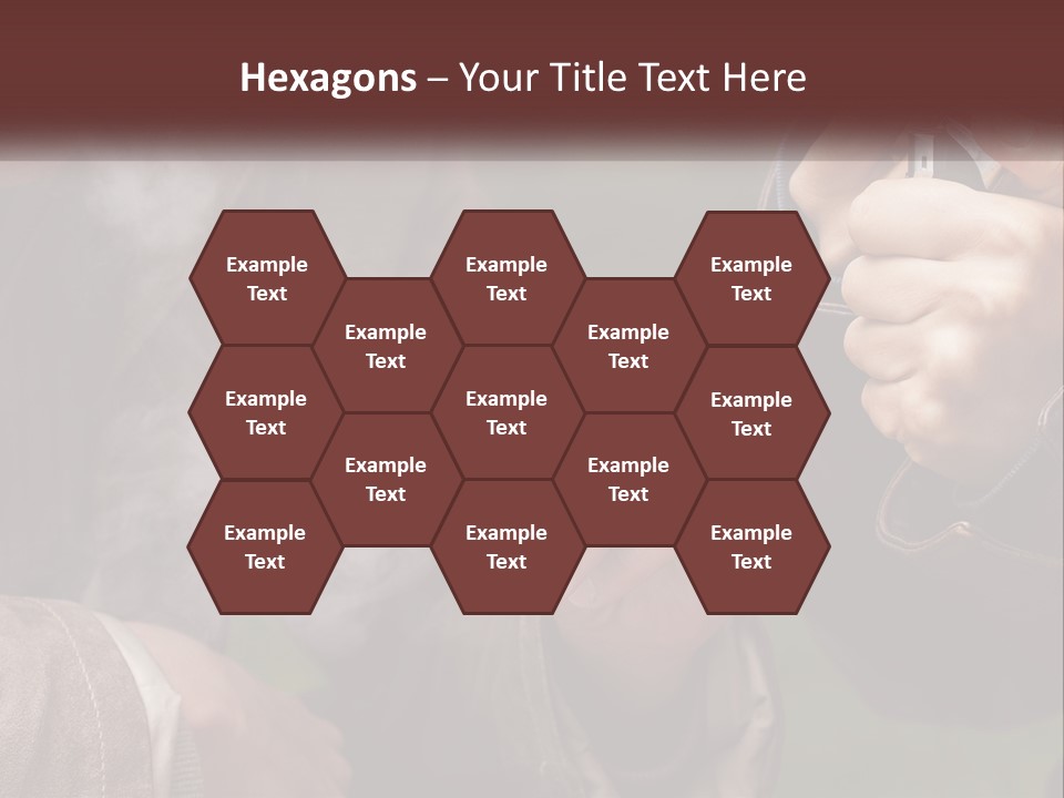 A Man Smoking A Cigarette While Another Man Looks On PowerPoint Template