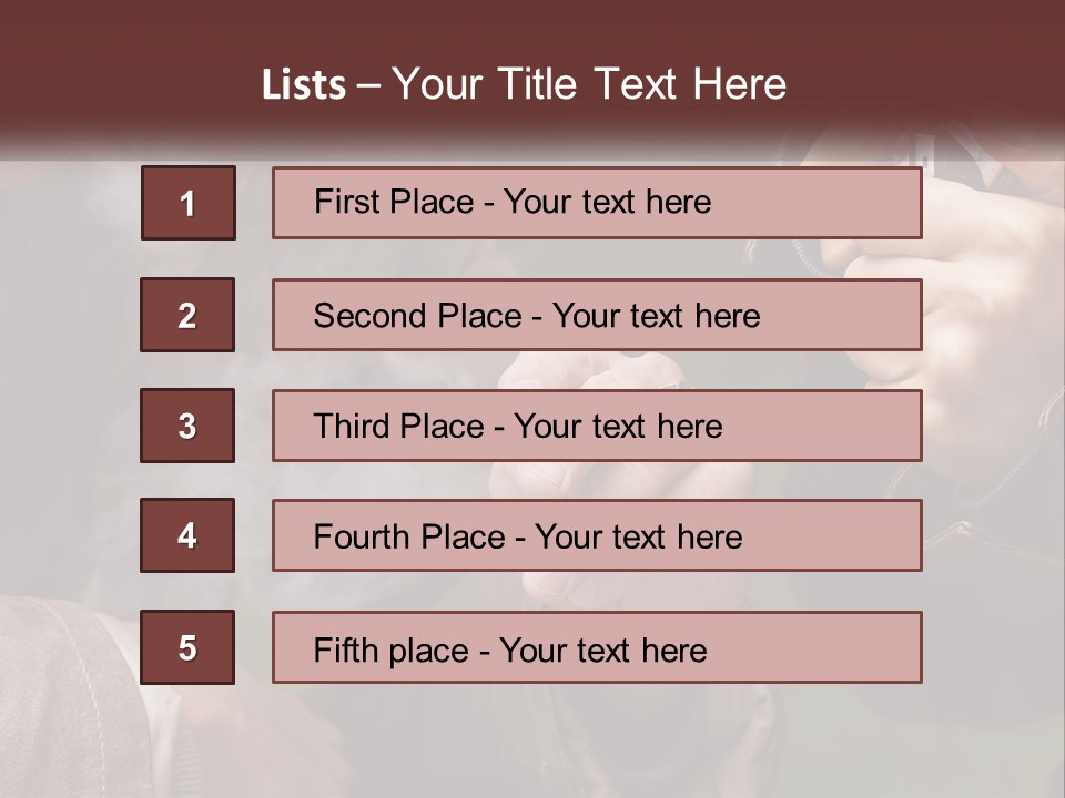 A Man Smoking A Cigarette While Another Man Looks On PowerPoint Template