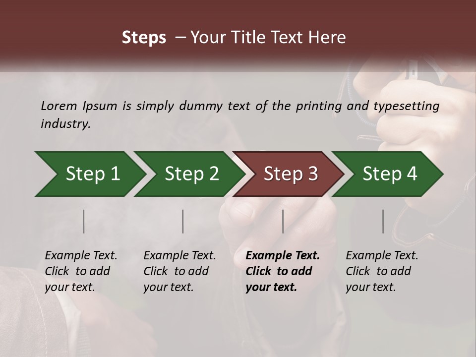 A Man Smoking A Cigarette While Another Man Looks On PowerPoint Template